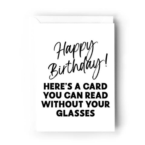 A Card You Can Read Without Your Glasses Card - Greeting Card - Creativien Studio