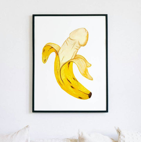 Banana Penis Art Print - Art Print - Meli TheLover