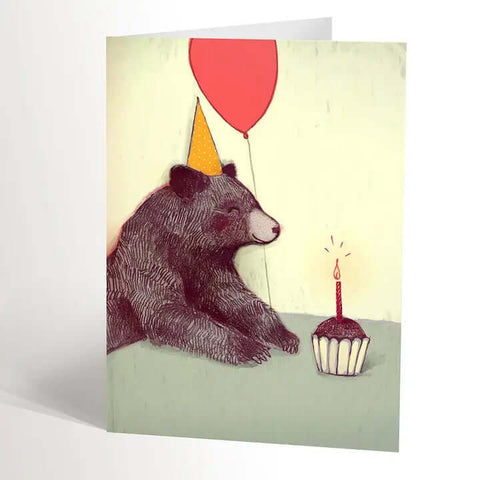 Birthday Bear Card - Greeting Card - Valérie Boivin Illustration