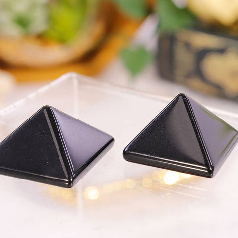 Black Obsidian Mini Pyramid - Crystal - The Local Boom Gift Shop