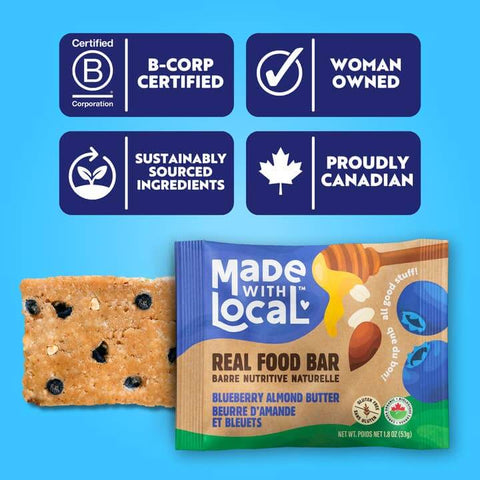 Blueberry Almond Butter | Organic Real Food Bar - Food - Made with Local