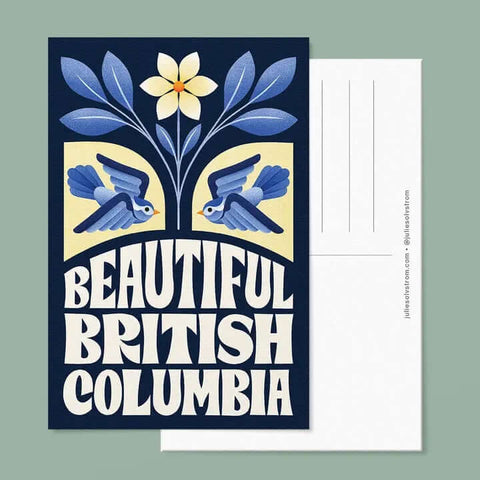 British Columbia Post card - Postcard - Julie Solvstrom Illustration
