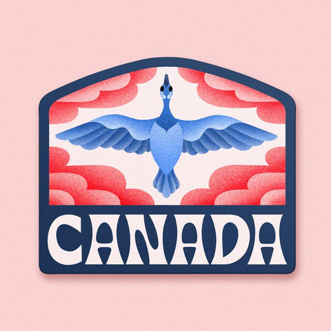 Canada Vinyl Sticker Matte Waterproof - Sticker - Julie Solvstrom Illustration
