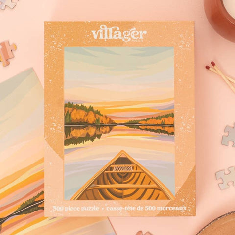 Canoeing At Dawn 500 - Piece Puzzle - Puzzle - Villager Puzzles