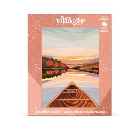 Canoeing At Dawn 500 - Piece Puzzle - Puzzle - Villager Puzzles