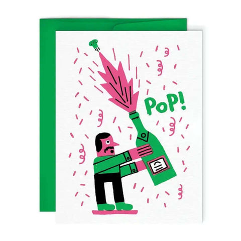 Champagne Pop Card - Greeting Card - Paperole