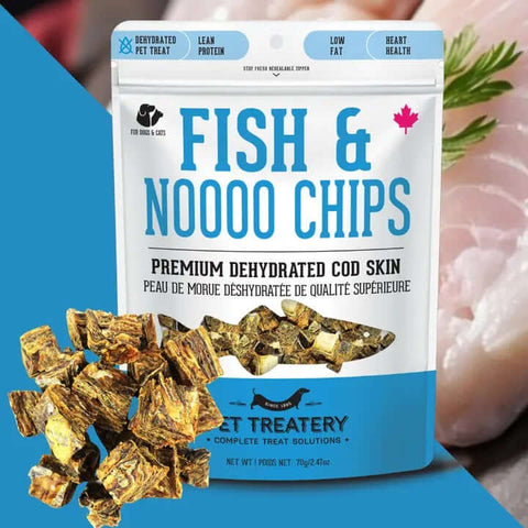 Cod Skin Dehydrated Pet Treats - Dog Food - The Granville Island Pet Treatery