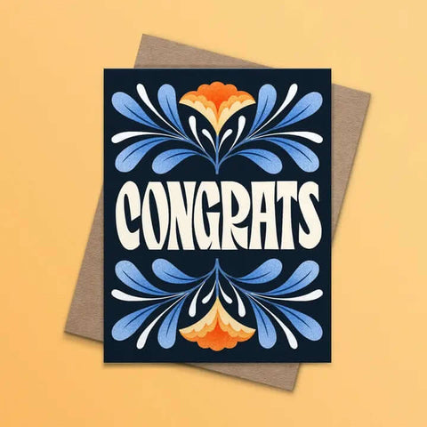 Congrats Greeting Card - Greeting Card - Julie Solvstrom Illustration