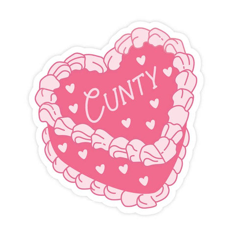 Cunty Heart Cake Sticker - Sticker - Pretty By Her