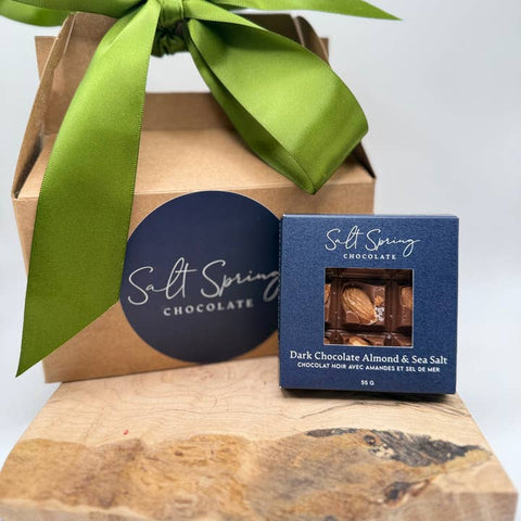 Dark Chocolate Almond & Sea Salt Bar - Chocolate - Salt Spring Chocolate