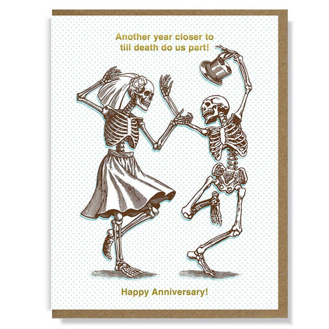 Death Do Us Part Anniversary Card - Greeting Card - Smitten Kitten