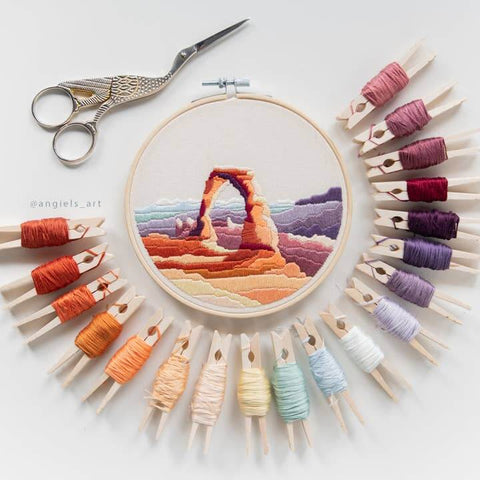 Delicate Arch DIY Embroidery Kit - Craft - Angiels Art
