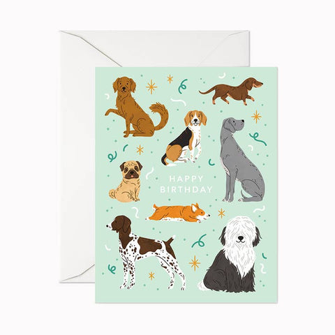 Dog Birthday Greeting Card - Greeting Card - Linden Paper Co.