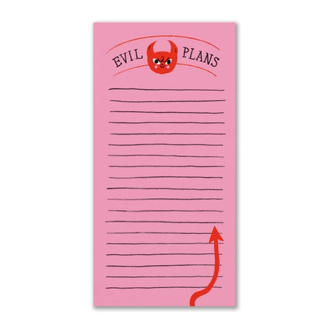 Evil Plans Notepad - Notebook - Badger & Burke