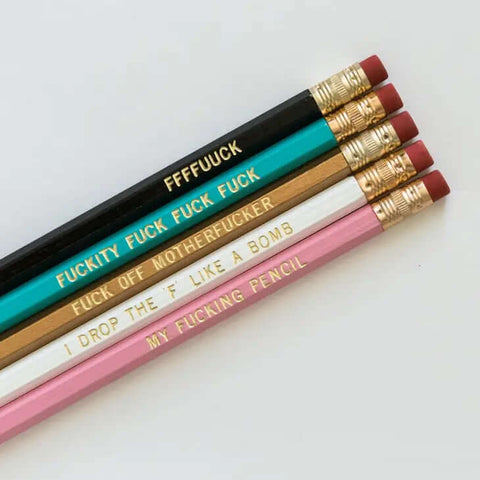 F - Bomb Pencil Set - Notebook - Prairie Chick Prints