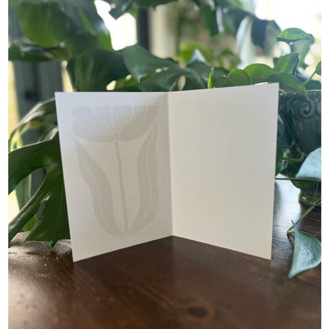 Floral Block Print Greeting Card - Greeting Card - Kourtni Gunn Art