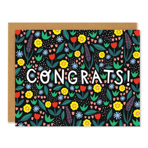 Flower Congrats Card - Greeting Card - Badger & Burke