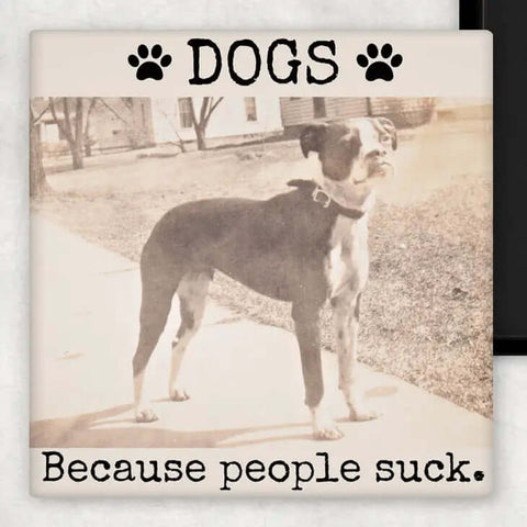Funny Dog People Suck Magnet - Magnet - Raven's Rest Studio