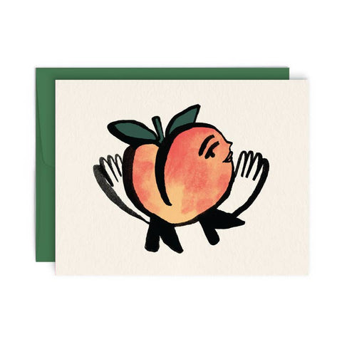 Fuzzy Peach Greeting Card - Greeting Card - Paperole