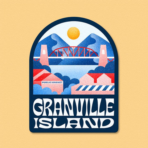 Granville Island Vinyl Sticker Matte Waterproof - Sticker - Julie Solvstrom Illustration