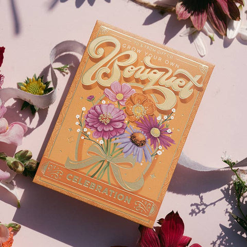 Grow Your Own Bouquet (Celebrate) - Floriography Seed Packet - Soil - To & From Gift Co.