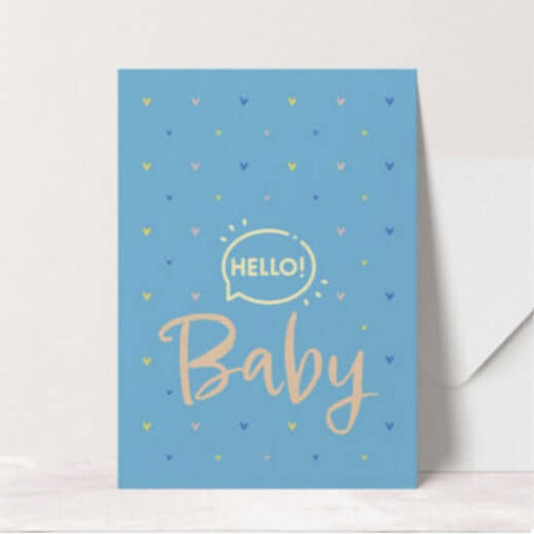 Hello Baby Card - Greeting Card - Foilful Paper Co.
