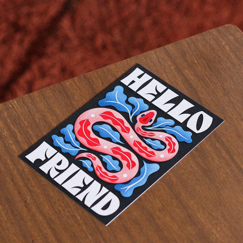 Hello Friend Postcard - Postcard - Julie Solvstrom Illustration