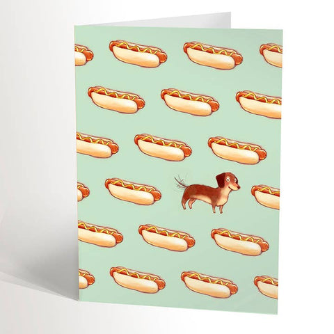 Hog - Dog Wiener Card - Greeting Card - Valérie Boivin Illustration