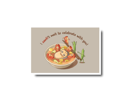 I Canh’t Wait To Celebrate With You Card - Greeting Card - The Rice Paper Studio
