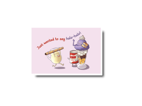 Just Wanted To Say Halo-Halo Card - Greeting Card - The Rice Paper Studio