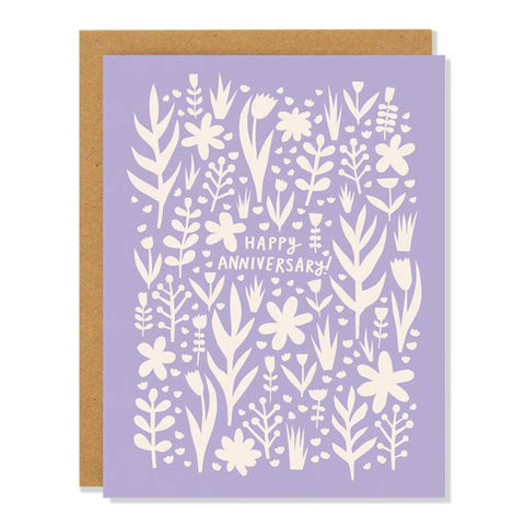 Lavender Anniversary Card - Greeting Card - Badger & Burke