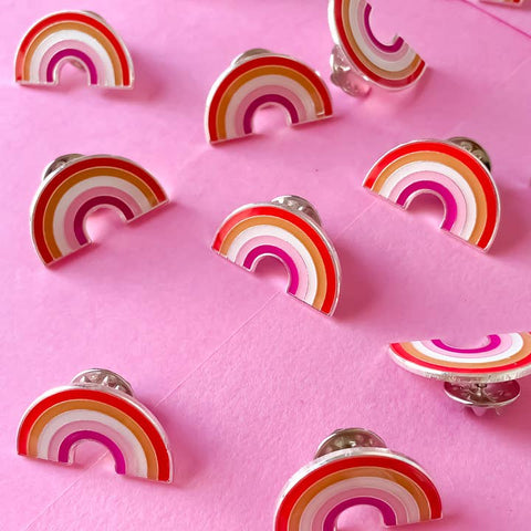 Lesbian Rainbow Pride Flag Pin - Pin - Rainbow Certified