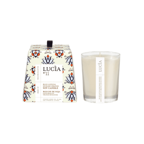 Lucia No.11 Blue Lotus & Sicilian Orange Candle - Candle - Pure Living