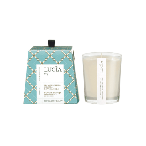 Lucia No.7 Sea Watercress & Chai Tea Candle - Candle - Pure Living