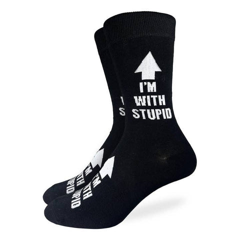 Men's I'm with Stupid Socks - Socks - Good Luck Sock