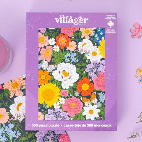 Midnight Blooms 500 - Piece Puzzle - Puzzle - Villager Puzzles