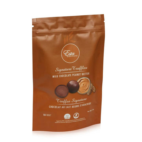 Milk Chocolate Peanut Butter Truffle Pouch - Chocolate - Esta Chocolates