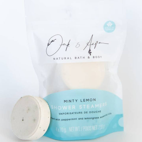 Minty Lemon Shower Steamers - Shower Steamer - Oak & Aspen Soapery