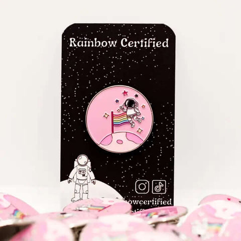 Moon Landing LGBTQ Pride Enamel Pin - Pin - Rainbow Certified