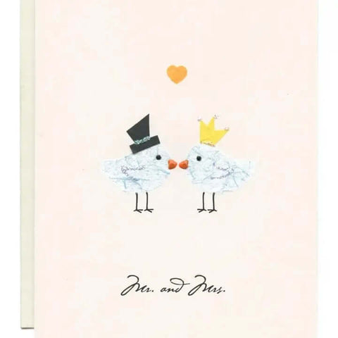 Mr. and Mrs. Bird Wedding Card - Greeting Card - Flaunt Cards