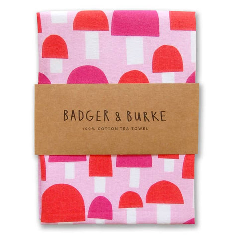 Mushroom Tea Towel - Tea Towel - Badger & Burke