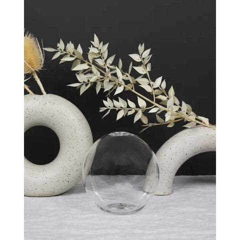 Neva Clear Round Candle Holder - Candle - Everlasting Candle
