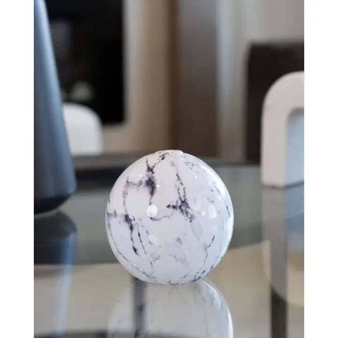 Neva White Marble Candle Holder - Candle - Everlasting Candle