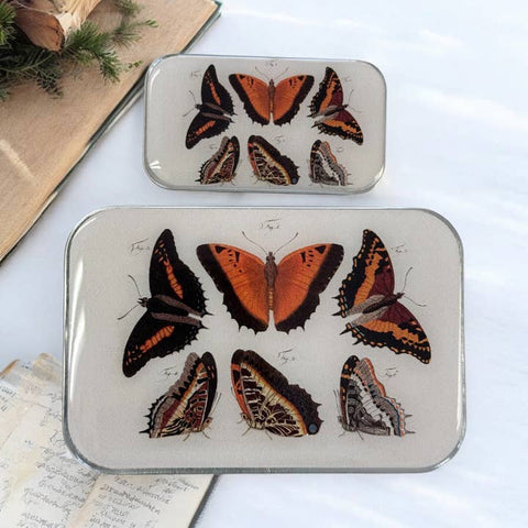 Orange Butterflies Notions Tin - Craft - Firefly Notes