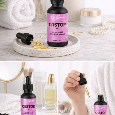 Organic Castor Oil w/ Pump Dispenser - Facial Oil - Bare Skin Bar