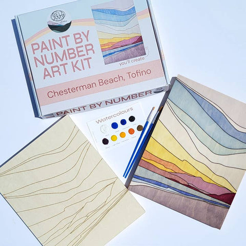 Paint By Number Art Kit - Chesterman Beach, Tofino - Craft - Bellamy Home Studio