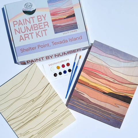 Paint By Number Art Kit - Shelter Point, Texada Island - Craft - Bellamy Home Studio