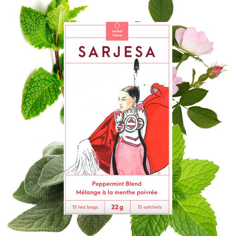 Peppermint Blend Tea | Sage & Rose Infusion - Tea - Sarjesa Tea