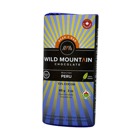 Peru Dark Chocolate Bar (72%) - Chocolate - Wild Mountain Chocolate