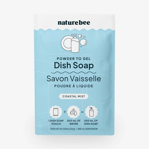 Plastic Free Dish Soap - Powder To Gel (Choose Scent) - Cleaner - Nature Bee